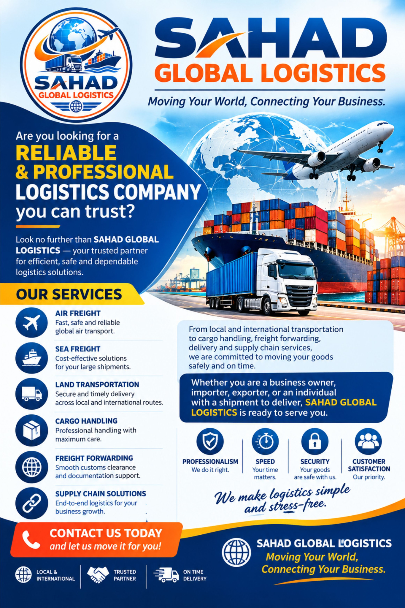 SAHAD GLOBAL LOGISTICS logo